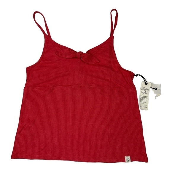 Treasure & Bond Red Front Knot Tank Top Size L - Picture 1 of 5